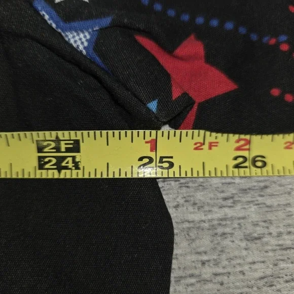 UA Scrubs Patriotic Scrub Top Women's Size Large Black Shirt 4th Of July Stars - Picture 3 of 6